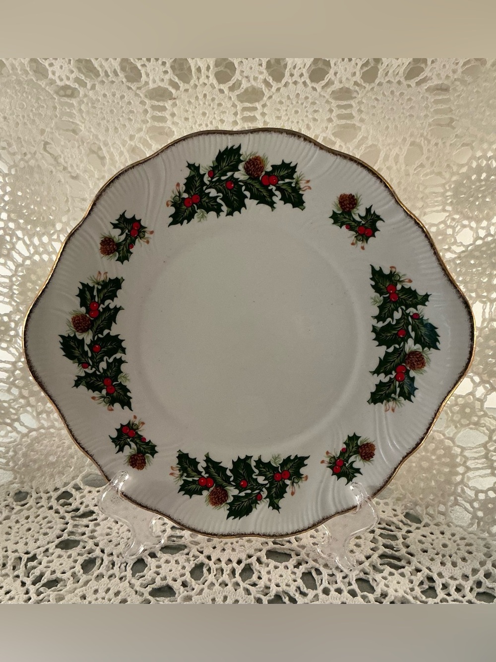Queens Yuletide Bone China Serving Plate